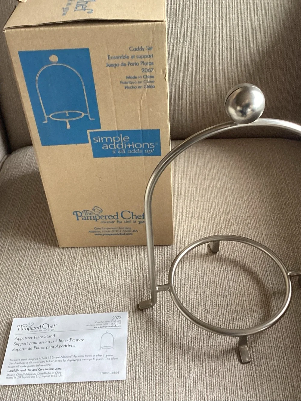 Simple Additions Appetizer Plate Stand pampered chef
